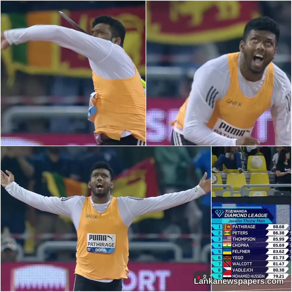 Rumesh Pathirage Claims Men's Javelin Victory at Doha Diamond League