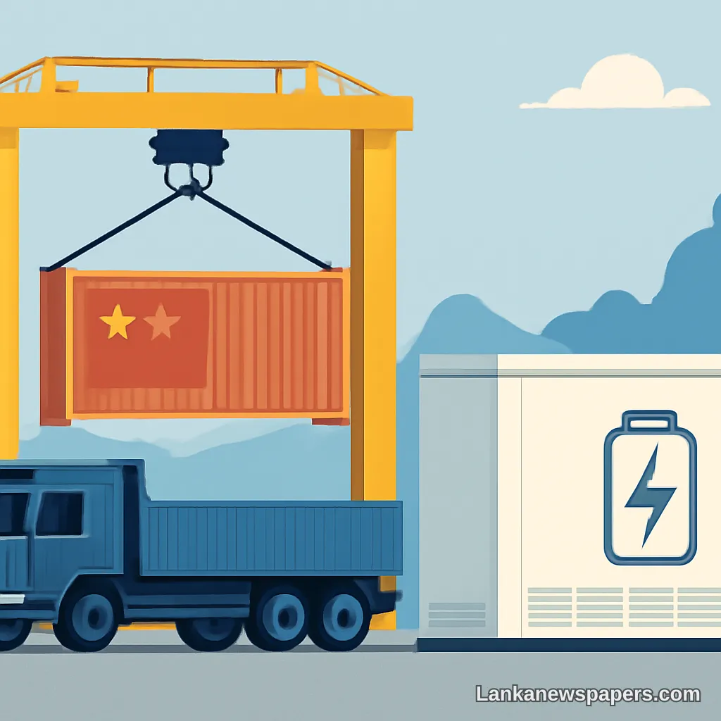 China Dispatches Massive 2,241-Tonne Battery Shipment for Sri Lanka's Landmark Energy Storage Project