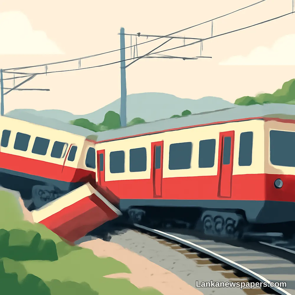 Passenger Train Derails in Rambukkana, Disrupting Rail Services