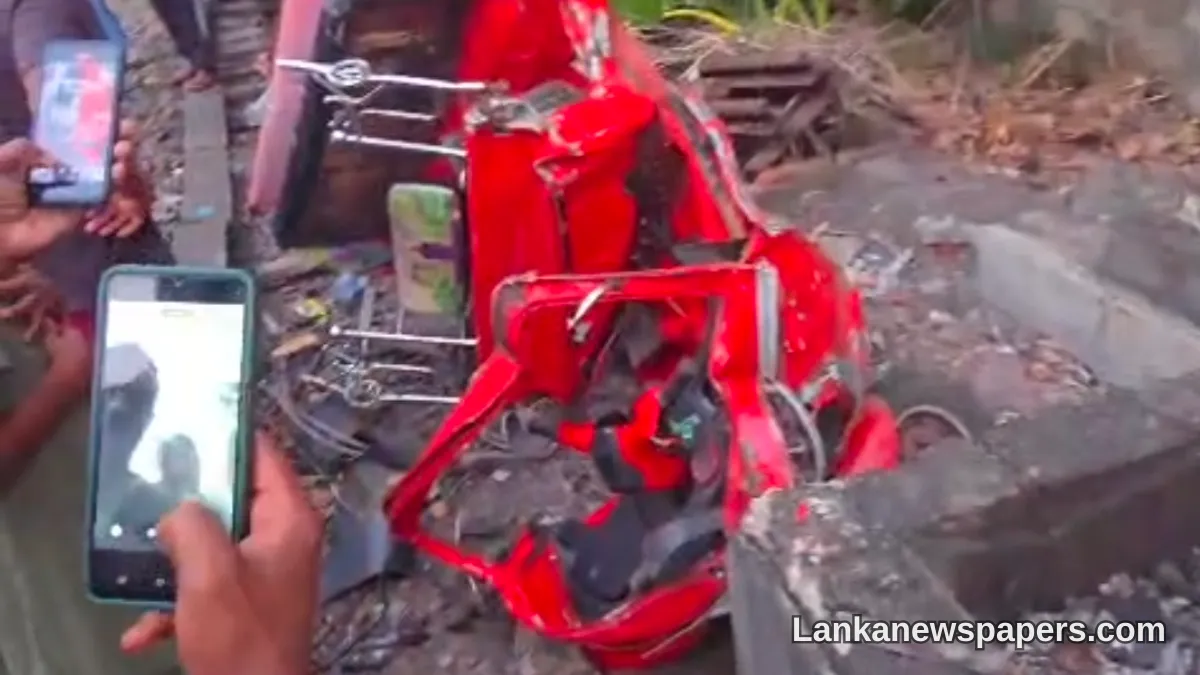 Caught on Camera: Three-Wheeler Crushed by Sagarika Express at Deadly Aluthgama Level Crossing
