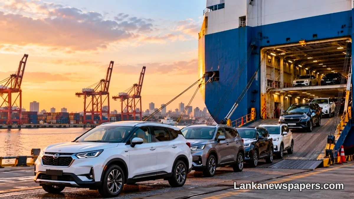Sri Lanka's Vehicle Import Bill Shrinks by Over a Third in September