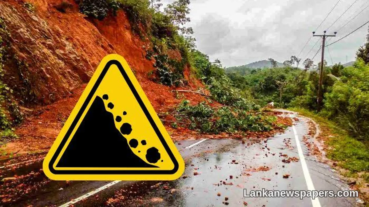 NBRI Raises Landslide Alert to Amber Level for Kolonna and Several Other Areas