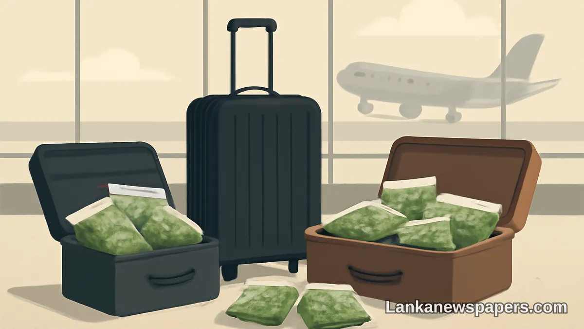 Bags Carrying Rs. 320 Million Worth of 'Kush' Drug Discovered Abandoned at Bandaranaike International Airport
