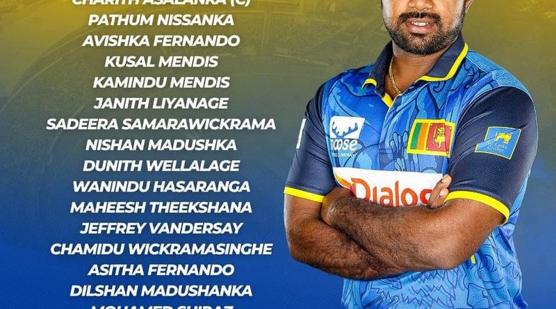 Srilanka squad for wesatindies one day series